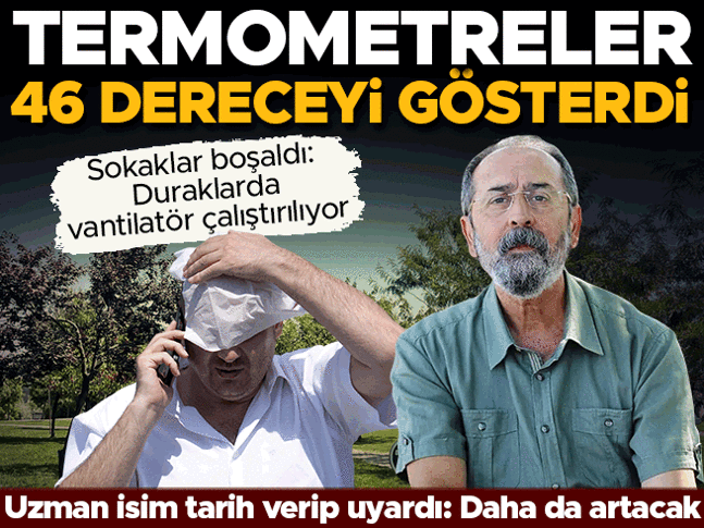 Termometreler 46 dereceyi gösterdi: Otobüs duraklarında vantilatörlü önlem | Uzman isim tarih verdi: Sıcaklık daha da artacak Termometreler 46 dereceyi gösterdi: Otobüs duraklarında vantilatörlü önlem | Uzman isim tarih verdi: Sıcaklık daha da artacak