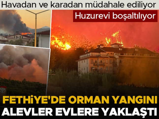 Fethiyede orman yangını: Alevler evlere yaklaştı... Havadan ve karadan müdahale ediliyor Fethiyede orman yangını: Alevler evlere yaklaştı... Havadan ve karadan müdahale ediliyor
