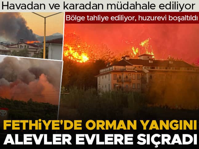 Fethiyede orman yangını: Alevler evlere yaklaştı... Havadan ve karadan müdahale ediliyor Fethiyede orman yangını: Alevler evlere yaklaştı... Havadan ve karadan müdahale ediliyor