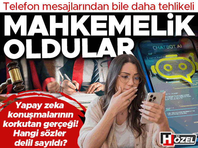 ChatGPT’ye yazdılar, mahkemelik oldular! Yapay zeka konuşmalarının korkutan gerçeği… Hangi mesajlar delil oldu? ChatGPT’ye yazdılar, mahkemelik oldular! Yapay zeka konuşmalarının korkutan gerçeği… Hangi mesajlar delil oldu?