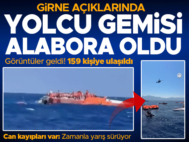 KKTC açıklarında yolcu gemisi battı: İçinde 267 yolcu var KKTC açıklarında yolcu gemisi battı: İçinde 267 yolcu var