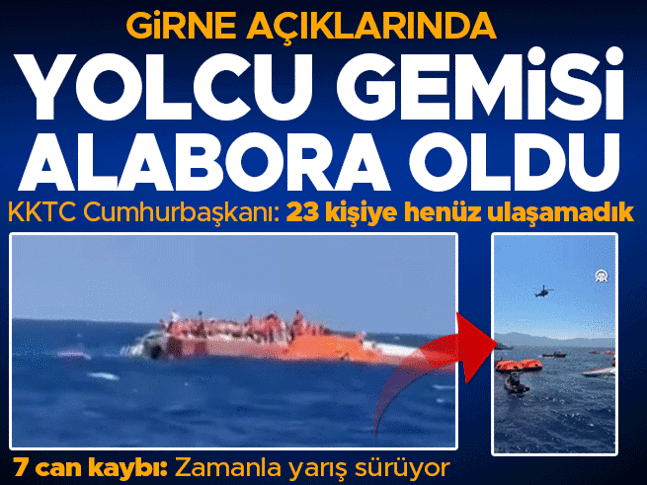 KKTC açıklarında yolcu gemisi battı: İçinde 267 yolcu var KKTC açıklarında yolcu gemisi battı: İçinde 267 yolcu var