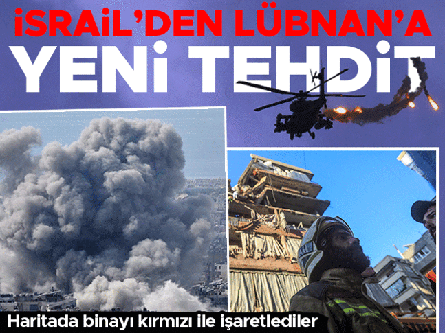 İsrailden Lübnana yeni tehdit! Kırmızıyla işaretlediler İsrailden Lübnana yeni tehdit! Kırmızıyla işaretlediler