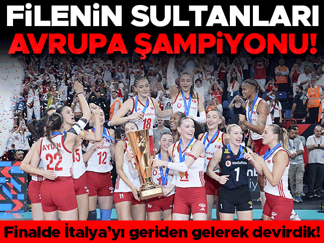 Filenin Sultanları Avrupa Şampiyonu! (İtalya 2-3 Türkiye voleybol maçı) Filenin Sultanları Avrupa Şampiyonu! (İtalya 2-3 Türkiye voleybol maçı)