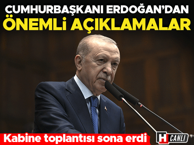 Cumhurbaşkanı Erdoğandan önemli açıklamalar Cumhurbaşkanı Erdoğandan önemli açıklamalar