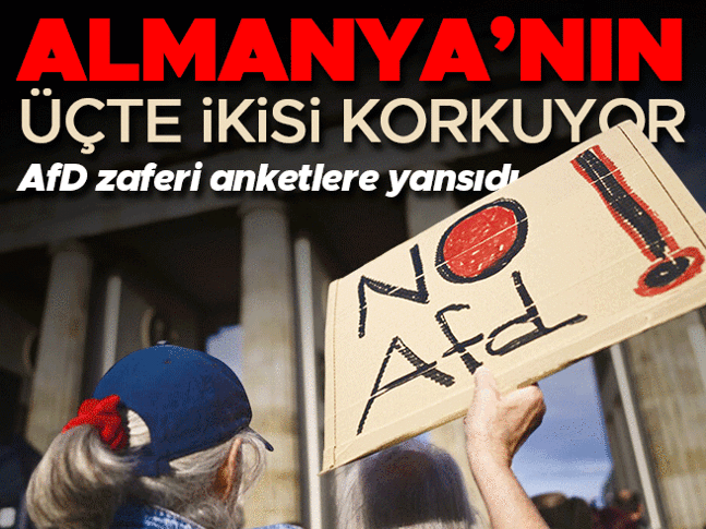 AfD zaferi anketlere yansıdı: Almanya’nın üçte ikisi korkuyor AfD zaferi anketlere yansıdı: Almanya’nın üçte ikisi korkuyor