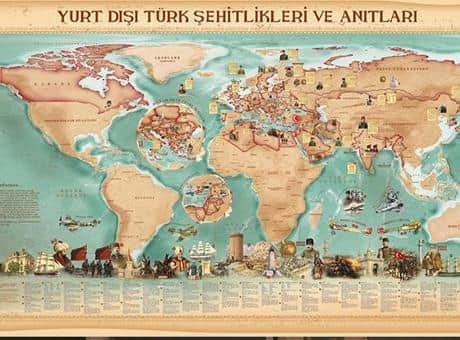 48 ülkedeki 172 Türk şehitliği ve anıtı özel bir çalışmayla haritalandı 48 ülkedeki 172 Türk şehitliği ve anıtı özel bir çalışmayla haritalandı