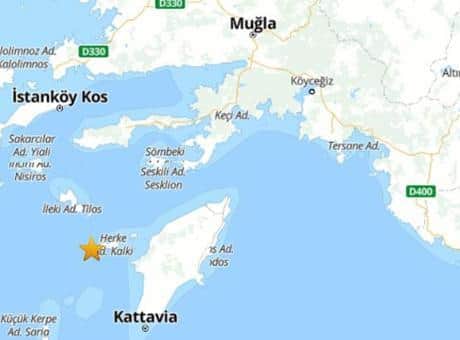 Muğla açıklarında 4.1 büyüklüğünde deprem Muğla açıklarında 4.1 büyüklüğünde deprem