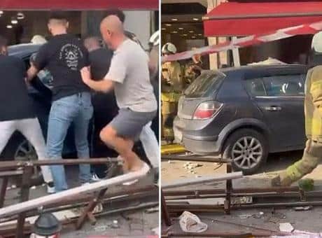 Beykoz’da otomobil yayaların arasına daldı! Yaralılar var Beykoz’da otomobil yayaların arasına daldı! Yaralılar var