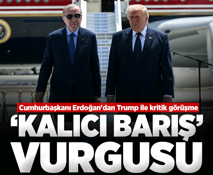 Trump ile görüşen Cumhurbaşkanı Erdoğan'dan 'kalıcı barış' vurgusu Trump ile görüşen Cumhurbaşkanı Erdoğan'dan 'kalıcı barış' vurgusu