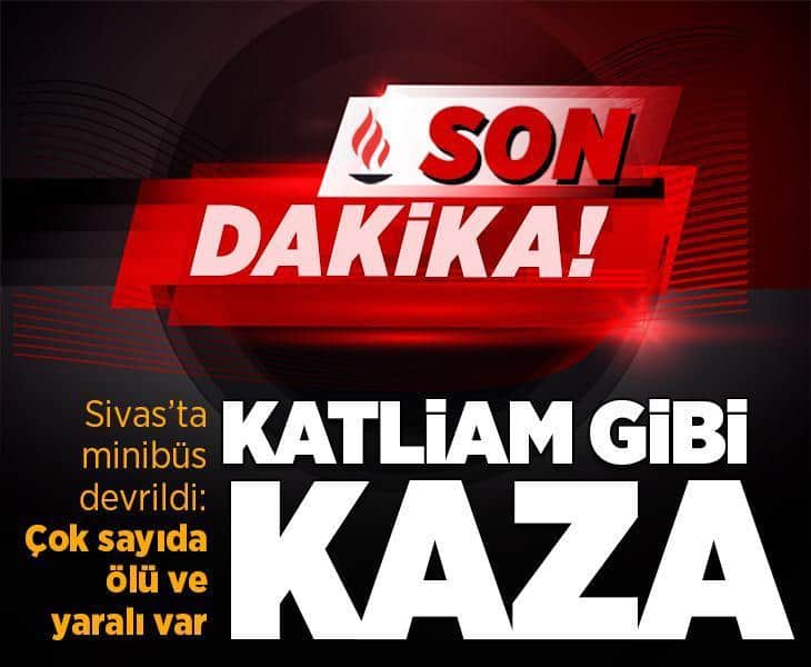 Son dakika... Sivas'ta korkunç kaza! Yolcu minibüsü şarampole devrildi: 4 ölü, 10 yaralı Son dakika... Sivas'ta korkunç kaza! Yolcu minibüsü şarampole devrildi: 4 ölü, 10 yaralı