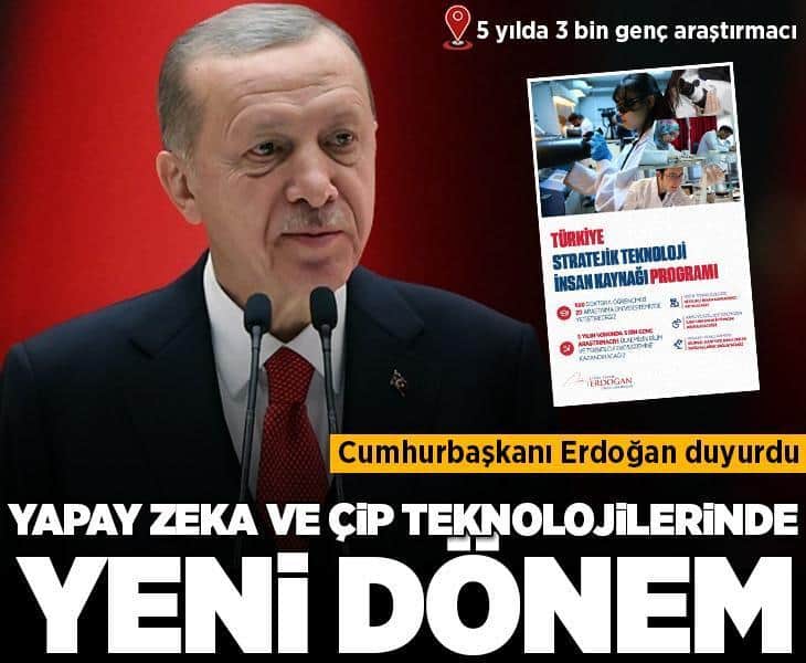 Cumhurbaşkanı Erdoğan duyurdu! Yapay zeka ve çip teknolojilerinde yeni dönem Cumhurbaşkanı Erdoğan duyurdu! Yapay zeka ve çip teknolojilerinde yeni dönem