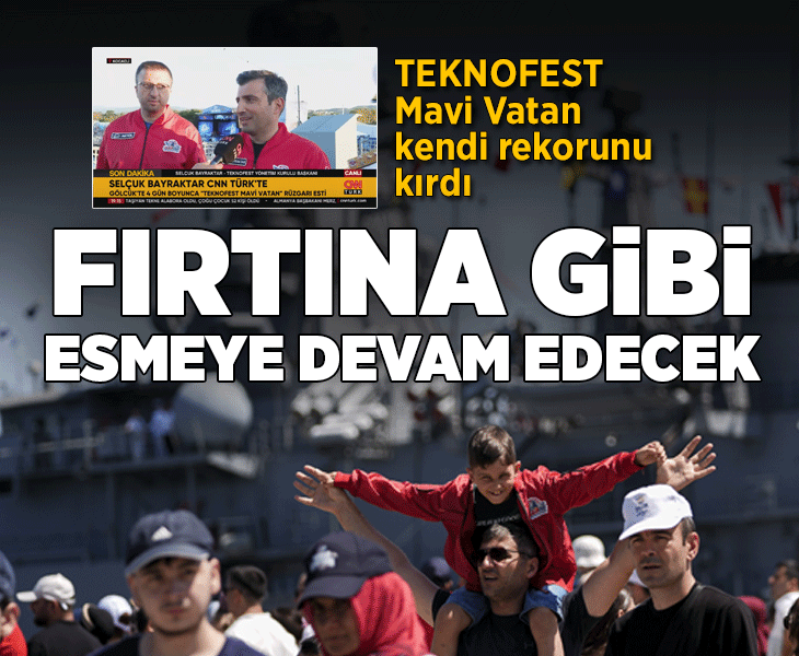 Selçuk Bayraktar CNN Türk'te! TEKNOFEST kendi rekorunu kırdı... 340 binin üzerinde ziyaretçi Selçuk Bayraktar CNN Türk'te! TEKNOFEST kendi rekorunu kırdı... 340 binin üzerinde ziyaretçi