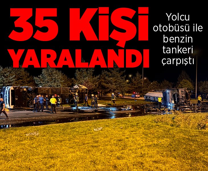 Kayseri’de yolcu otobüsü, yakıt tankeri ile çarpıştı! Yaralılar var Kayseri’de yolcu otobüsü, yakıt tankeri ile çarpıştı! Yaralılar var