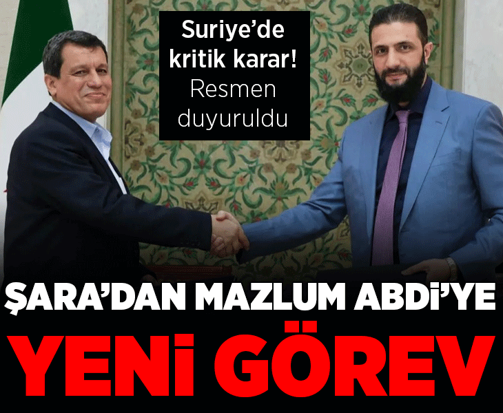 Suriye'de dikkat çeken karar! Şara imzayı attı: YPG elebaşı Mazlum Abdi'ye yeni görev Suriye'de dikkat çeken karar! Şara imzayı attı: YPG elebaşı Mazlum Abdi'ye yeni görev