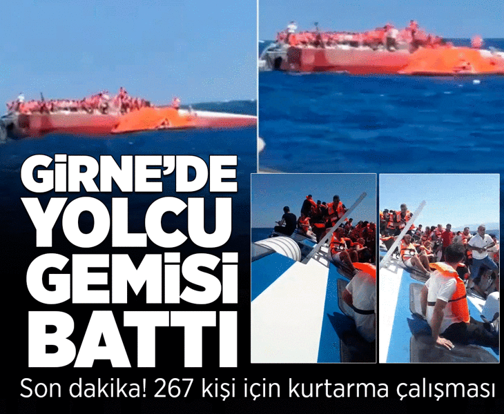 Son dakika... Girne açıklarında 279 kişinin bulunduğu yolcu gemisi battı! Son dakika... Girne açıklarında 279 kişinin bulunduğu yolcu gemisi battı!
