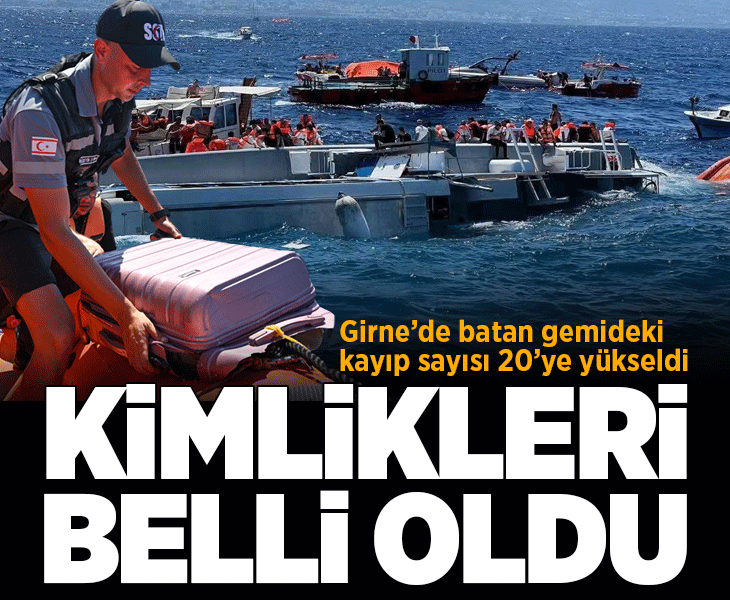 Girne'de batan gemideki 18 kişi için arama kurtarma çalışması Girne'de batan gemideki 18 kişi için arama kurtarma çalışması