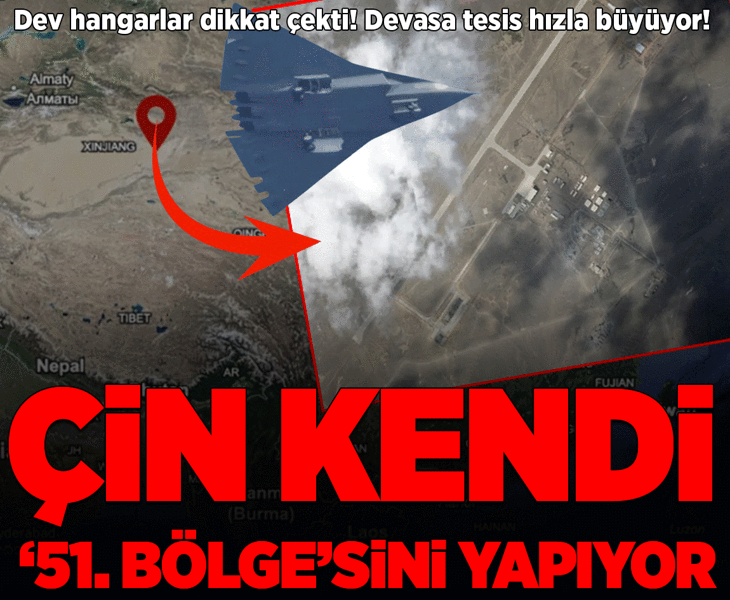 Çin kendi '51.bölge'sini yapıyor! Dev hangarlar dikkat çekti, devasa tesis hızla büyüyor Çin kendi '51.bölge'sini yapıyor! Dev hangarlar dikkat çekti, devasa tesis hızla büyüyor