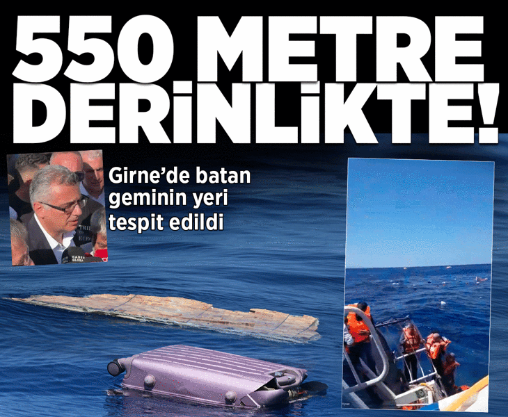 Girne'deki gemi faciasında yeni detaylar: 550 metre derinde tespit edildi Girne'deki gemi faciasında yeni detaylar: 550 metre derinde tespit edildi