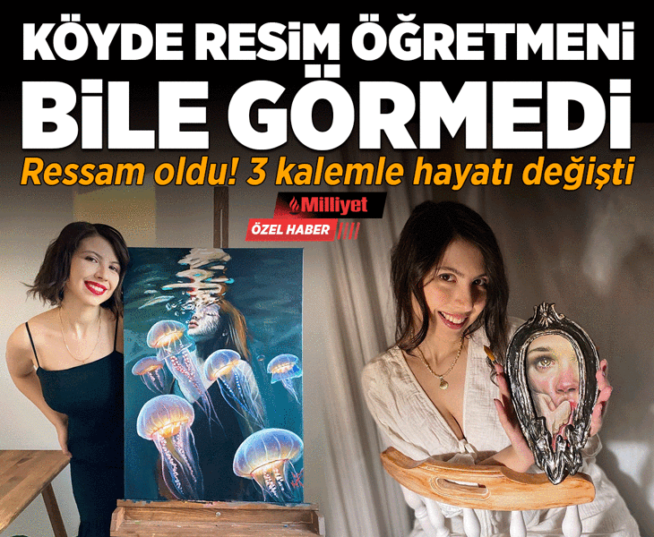 Köyde resim öğretmeni bile görmedi, ressam oldu! 3 kalemle hayatı değişti Köyde resim öğretmeni bile görmedi, ressam oldu! 3 kalemle hayatı değişti