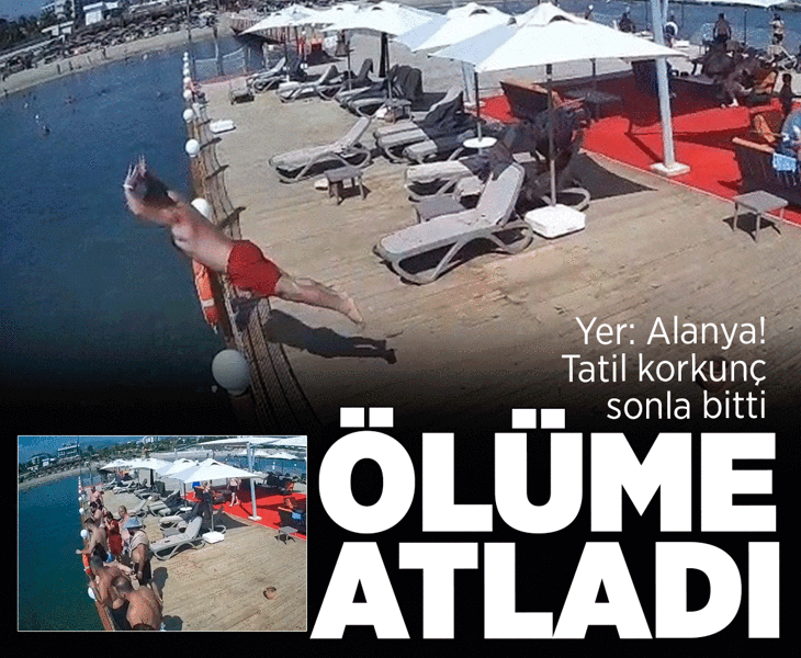 Alanya'da kahreden görüntü! Sığ suya balıklama atlayan tatilci öldü Alanya'da kahreden görüntü! Sığ suya balıklama atlayan tatilci öldü