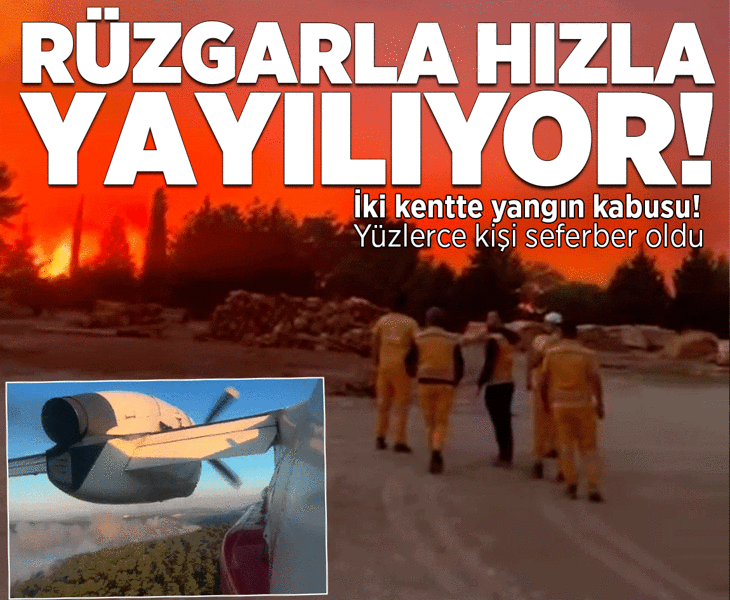 Alevler rüzgarla yayıldı! 2 kentte orman yangını alarmı Alevler rüzgarla yayıldı! 2 kentte orman yangını alarmı