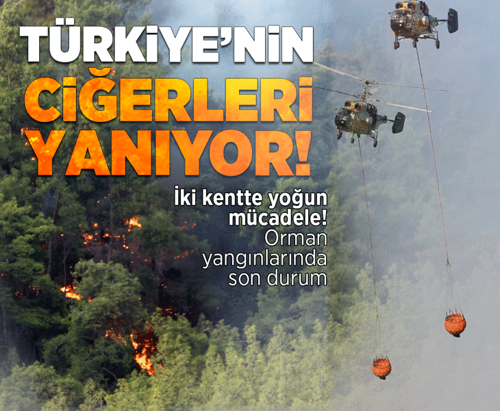 Türkiye'nin ciğerleri yanıyor! Antalya ve Adana'da mücadele sürüyor... Orman yangınlarında son durum Türkiye'nin ciğerleri yanıyor! Antalya ve Adana'da mücadele sürüyor... Orman yangınlarında son durum