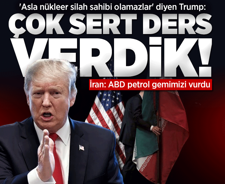 Trump: İran'a çok sert bir ders verdik! Asla nükleer silaha sahip olamayacaklar Trump: İran'a çok sert bir ders verdik! Asla nükleer silaha sahip olamayacaklar