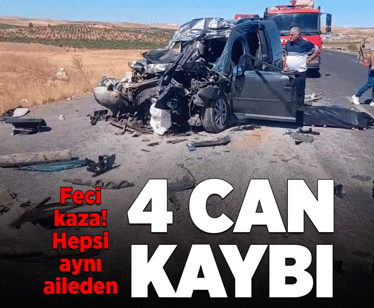 Son dakika... Şanlıurfa'da korkunç kaza! 4 ölü, 2 ağır yaralı Son dakika... Şanlıurfa'da korkunç kaza! 4 ölü, 2 ağır yaralı