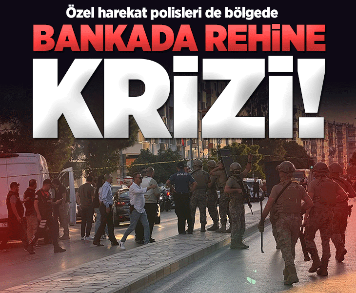 İzmir'de bankada rehin alma iddiası! Bölgeye ekipler sevk edildi İzmir'de bankada rehin alma iddiası! Bölgeye ekipler sevk edildi