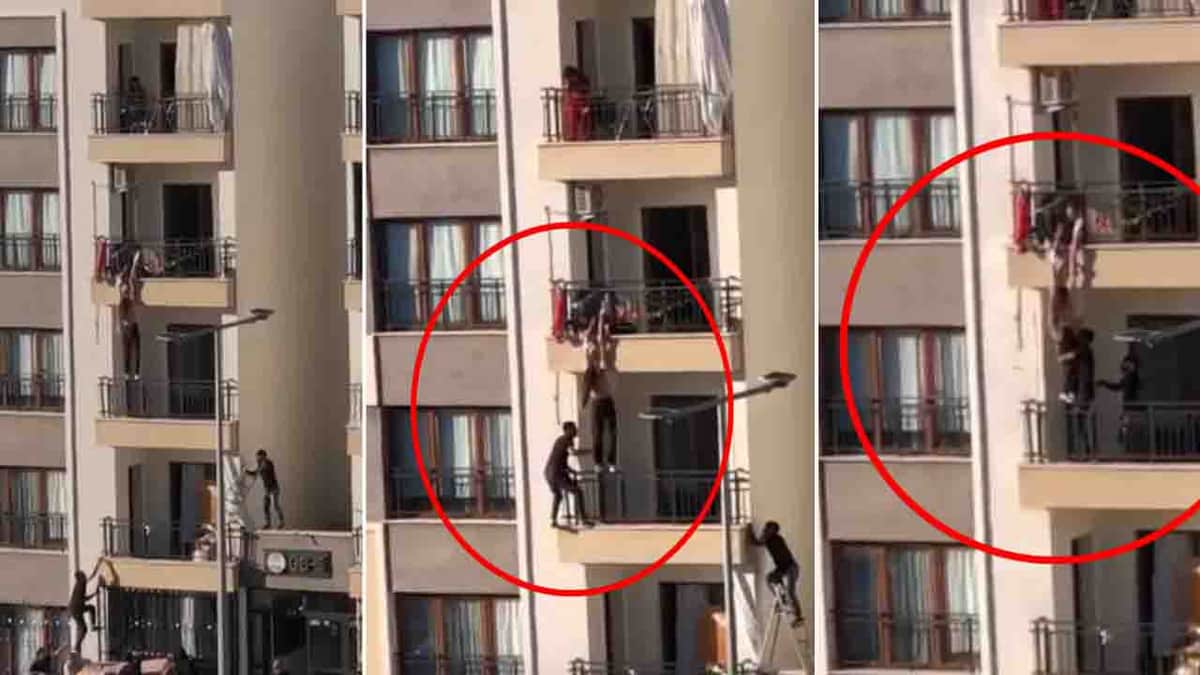 İkinci kata tırmandı, çocuğu kurtardı İkinci kata tırmandı, çocuğu kurtardı