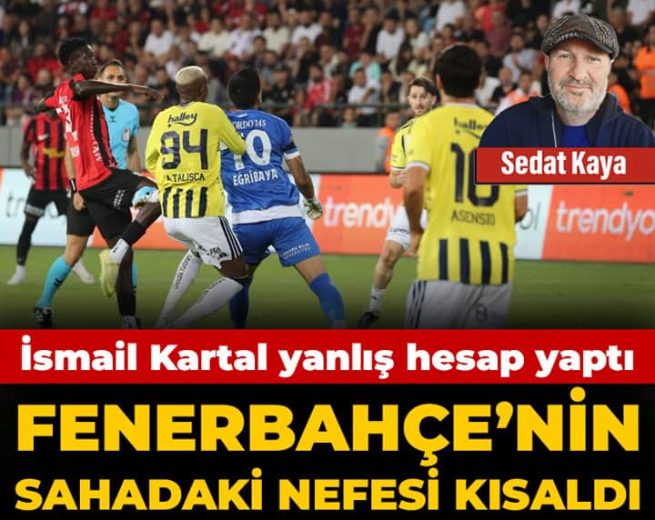 İsmail Kartal yanlış hesap yaptı: Fenerbahçe'nin sahadaki nefesi kısaldı İsmail Kartal yanlış hesap yaptı: Fenerbahçe'nin sahadaki nefesi kısaldı
