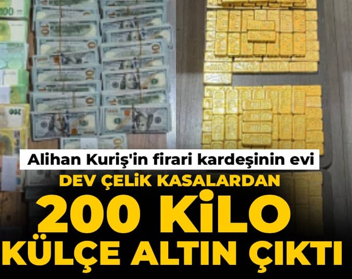 Son dakika | Alihan Kuriş'in firari kardeşinin evinden 200 kilo külçe altın çıktı Son dakika | Alihan Kuriş'in firari kardeşinin evinden 200 kilo külçe altın çıktı