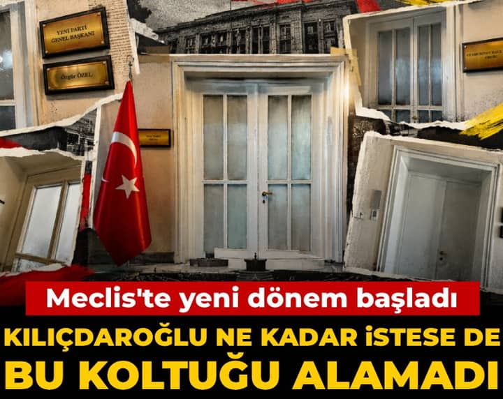 Kılıçdaroğlu ne kadar istese de bu koltuğu alamadı! Meclis'te yeni dönem başladı Kılıçdaroğlu ne kadar istese de bu koltuğu alamadı! Meclis'te yeni dönem başladı