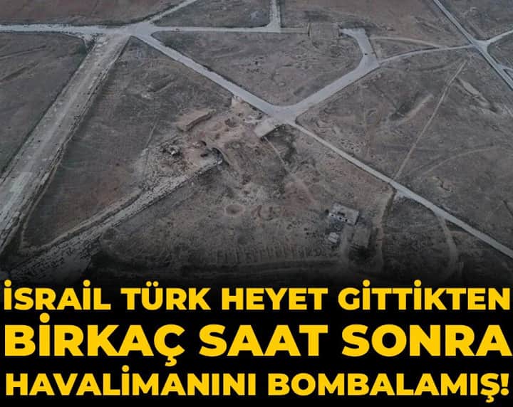 İsrail Türk heyet gittikten birkaç saat sonra havalimanını bombalamış! İsrail Türk heyet gittikten birkaç saat sonra havalimanını bombalamış!