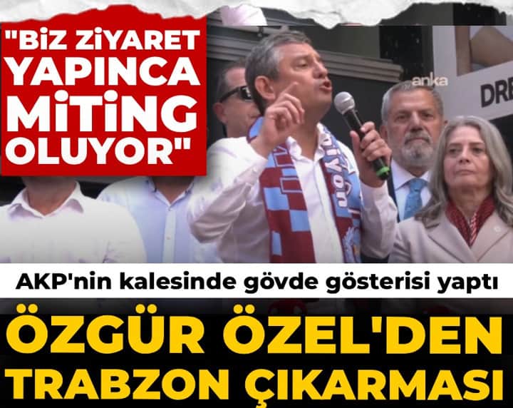 Özgür Özel YENİ Parti lideri olarak Trabzon'da! "YENİ Parti'yi iktidar olsun diye kurduk Özgür Özel YENİ Parti lideri olarak Trabzon'da! "YENİ Parti'yi iktidar olsun diye kurduk
