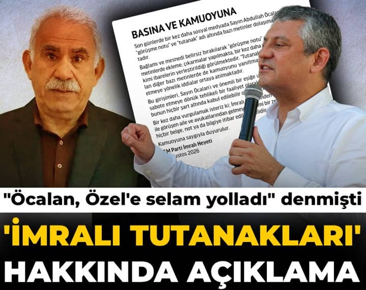 Son dakika | DEM Parti 'İmralı tutanakları' hakkında açıklama yaptı! "Özel'e selam yolladı" denmişti Son dakika | DEM Parti 'İmralı tutanakları' hakkında açıklama yaptı! "Özel'e selam yolladı" denmişti