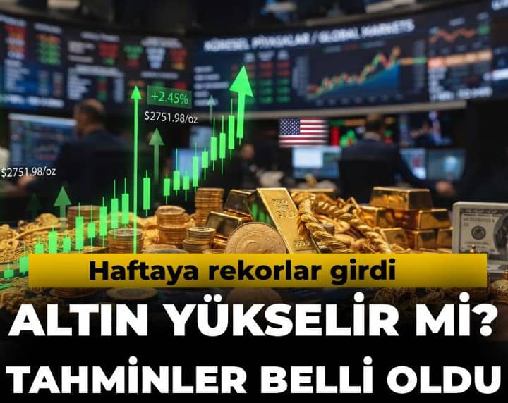 Haftaya rekorla girdi: Altın yükselir mi düşer mi? Tahminler belli oldu! Haftaya rekorla girdi: Altın yükselir mi düşer mi? Tahminler belli oldu!