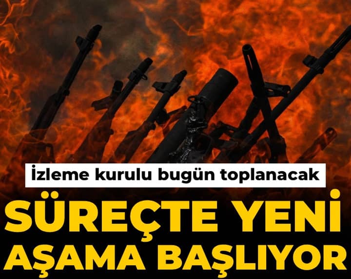 İmralı Süreci'nde yeni aşama başlıyor: 'İzleme kurulu' bugün toplanacak İmralı Süreci'nde yeni aşama başlıyor: 'İzleme kurulu' bugün toplanacak