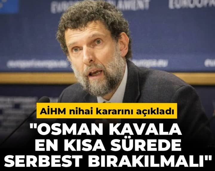 Son Dakika | AİHM Büyük Dairesi Osman Kavala kararını açıkladı: En kısa sürede serbest bırakılmalı Son Dakika | AİHM Büyük Dairesi Osman Kavala kararını açıkladı: En kısa sürede serbest bırakılmalı