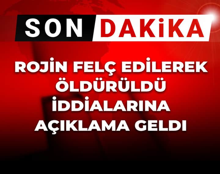 Son Dakika | Rojin felç edilerek öldürüldü iddialarına açıklama geldi Son Dakika | Rojin felç edilerek öldürüldü iddialarına açıklama geldi