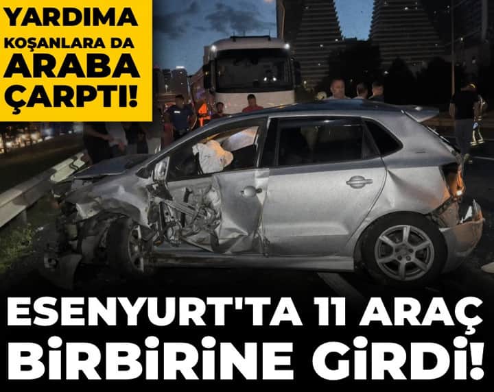 Son dakika | Esenyurt'ta 11 araç birbirine girdi: 2'si ağır 6 yaralı Son dakika | Esenyurt'ta 11 araç birbirine girdi: 2'si ağır 6 yaralı