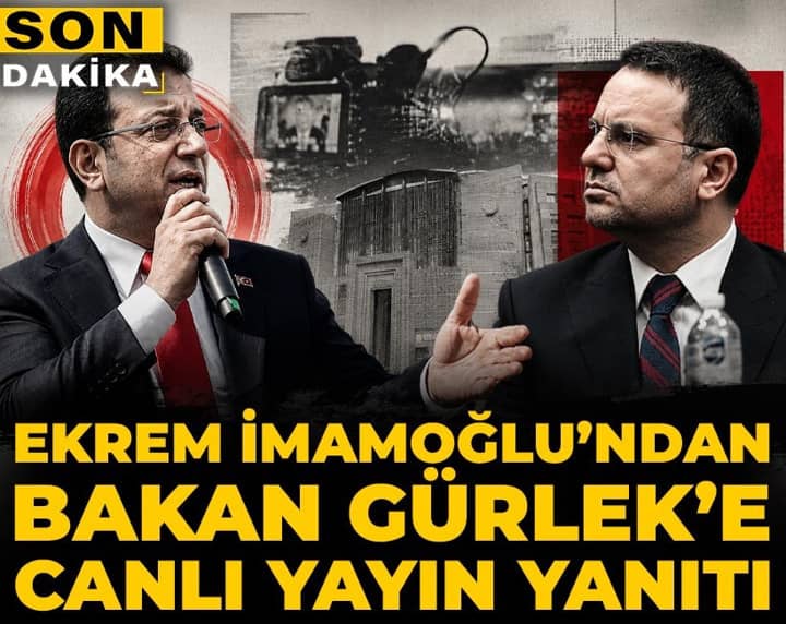 Son dakika | Ekrem İmamoğlu'ndan Bakan Gürlek'e canlı yayın yanıtı Son dakika | Ekrem İmamoğlu'ndan Bakan Gürlek'e canlı yayın yanıtı