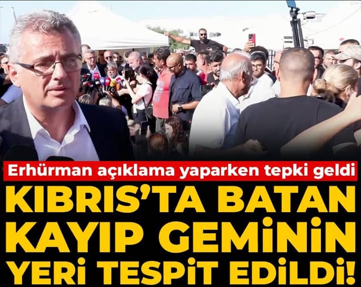 Son Dakika | Kıbrıs'ta batan geminin yeri tespit edildi: Erhürman açıklama yaparken tepki geldi Son Dakika | Kıbrıs'ta batan geminin yeri tespit edildi: Erhürman açıklama yaparken tepki geldi