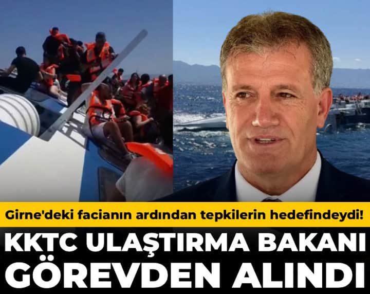Son Dakika | Girne gemi faciası ardından KKTC Ulaştırma Bakanı görevden alındı Son Dakika | Girne gemi faciası ardından KKTC Ulaştırma Bakanı görevden alındı