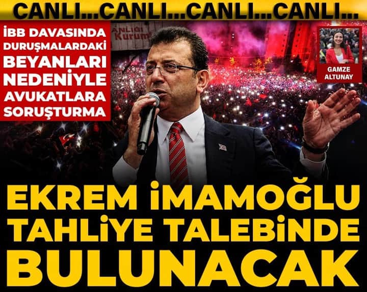 İBB davasında 2. celsenin 11. günü: Ekrem İmamoğlu tahliye talebinde bulunacak İBB davasında 2. celsenin 11. günü: Ekrem İmamoğlu tahliye talebinde bulunacak