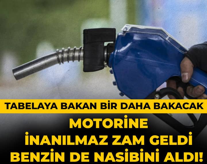 Motorine inanılmaz zam geldi benzin de nasibini aldı! Tabelaya bakan şoke olacak Motorine inanılmaz zam geldi benzin de nasibini aldı! Tabelaya bakan şoke olacak