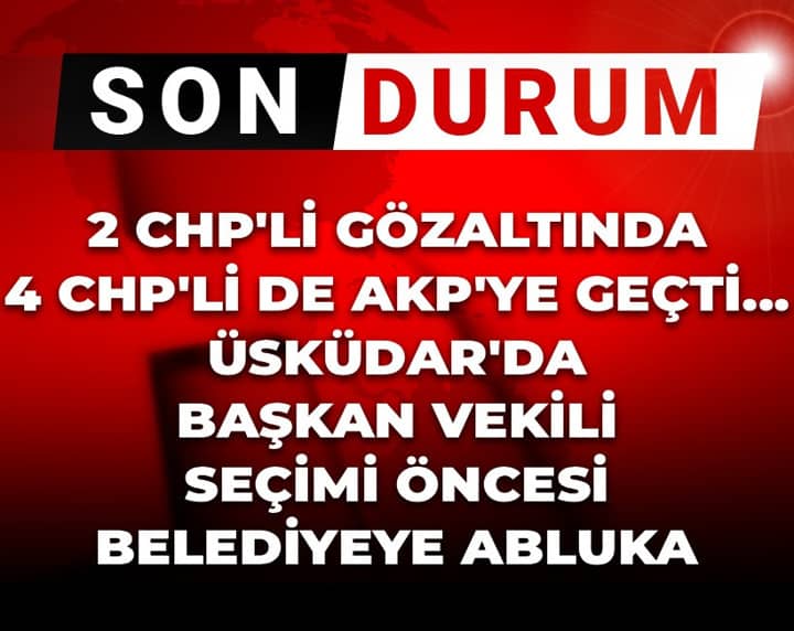 Üsküdar'da başkan vekili seçimi öncesinde belediyeye abluka! Üsküdar'da başkan vekili seçimi öncesinde belediyeye abluka!