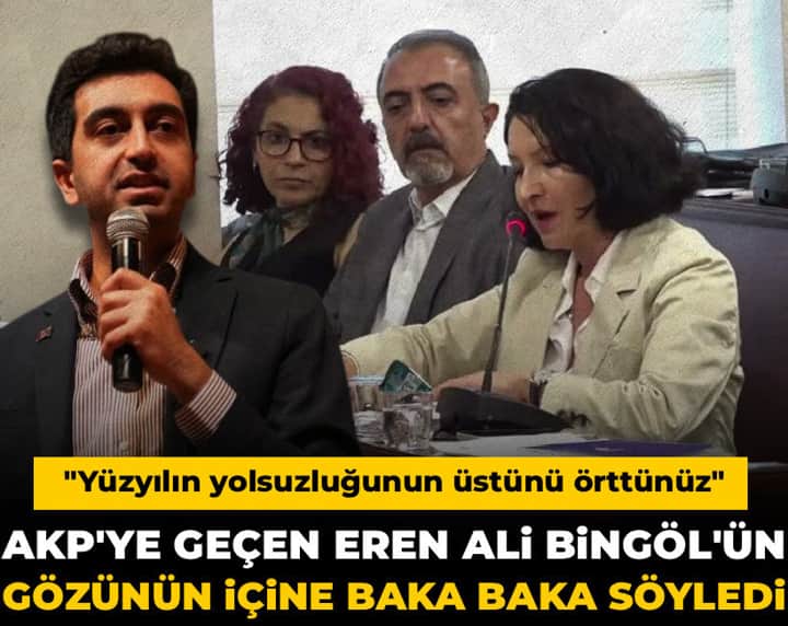 AKP'ye geçen Eren Ali Bingöl'ün gözünün içine baka baka söyledi: Yüzyılın yolsuzluğunun üstünü örttünüz AKP'ye geçen Eren Ali Bingöl'ün gözünün içine baka baka söyledi: Yüzyılın yolsuzluğunun üstünü örttünüz