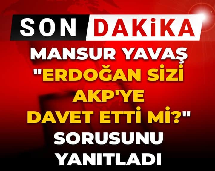 Son dakika | Mansur Yavaş "Erdoğan sizi AKP'ye davet etti mi?" sorusunu yanıtladı Son dakika | Mansur Yavaş "Erdoğan sizi AKP'ye davet etti mi?" sorusunu yanıtladı